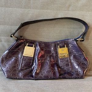 Dereon Patent Purple Shoulder Bag